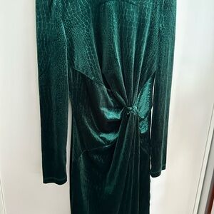 & Other Stories Green Textured Dress
